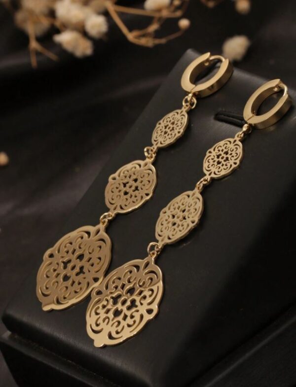 Hollow Floral Design Drop Dangle Earring